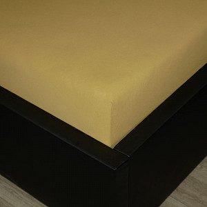 Jersey prostěradlo s lycrou DeLuxe 160x200 tmavě béžové