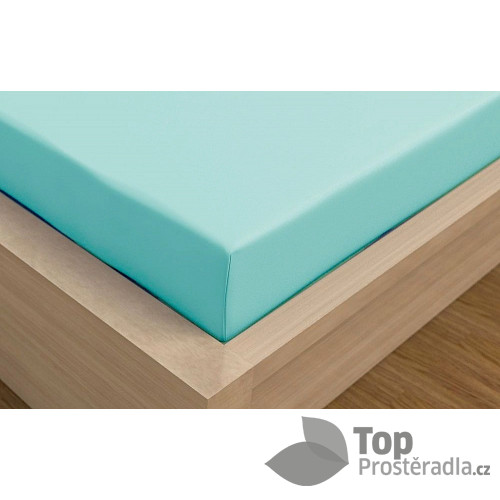 Jersey prostěradlo s lycrou DeLuxe 120x200 mentolové