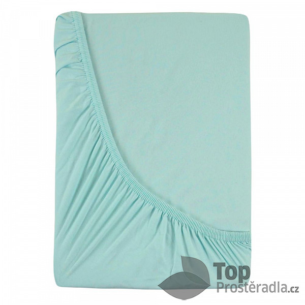 Jersey prostěradlo s lycrou DeLuxe 120x200 mentolové 2