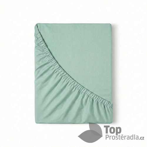 Jersey prostěradlo s lycrou DeLuxe 140x200 mentolové