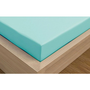 Jersey prostěradlo s lycrou DeLuxe 180x200 mentolové