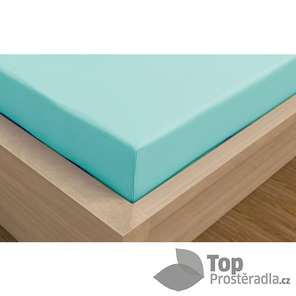 Jersey prostěradlo s lycrou DeLuxe 180x200 mentolové