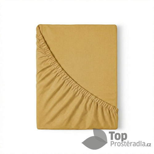 Jersey prostěradlo s lycrou DeLuxe 220x200 tmavě béžové