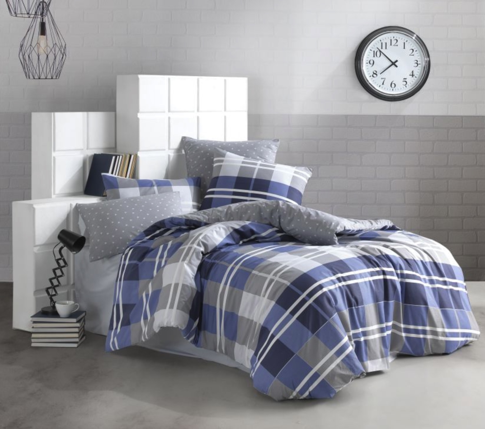 Bavlněné povlečení DELUXE 140x200+70x90 Kouzlo modré