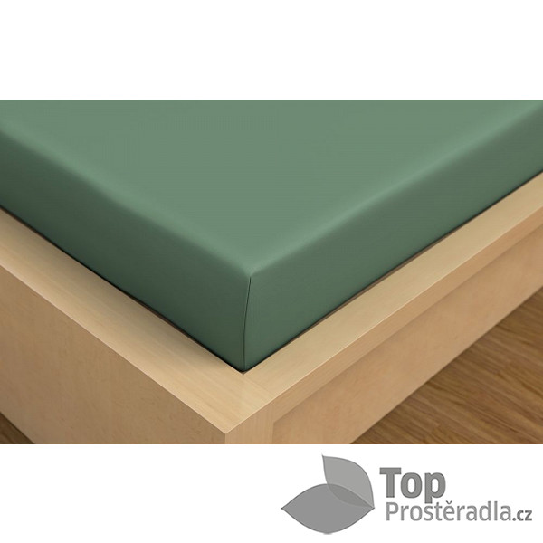 TOP Prostěradlo bavlněné napínací 90x200 Zelené 2