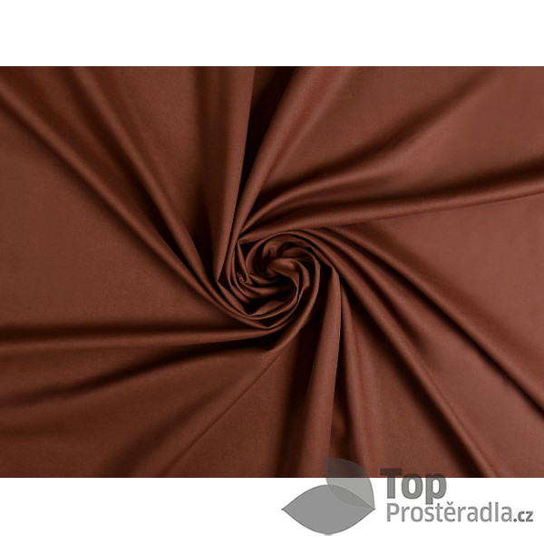 TOP Prostěradlo bavlněné napínací 180x200 Tmavě hnědé