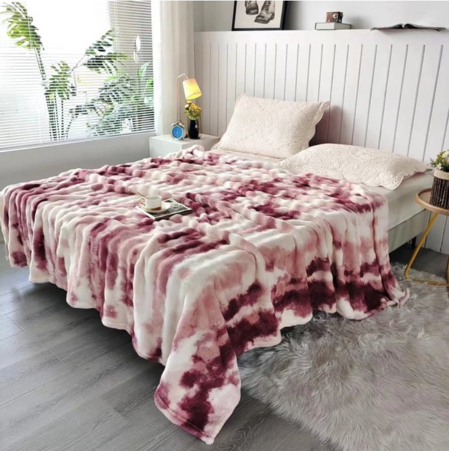 Mikroplyšová deka Premium 150x200 Victory vínová