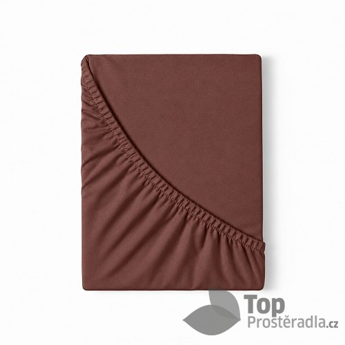 Jersey prostěradlo s lycrou DeLuxe 180x200 Tmavě hnědé