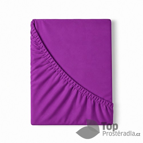 Jersey prostěradlo s lycrou DeLuxe 220x200 Fialové