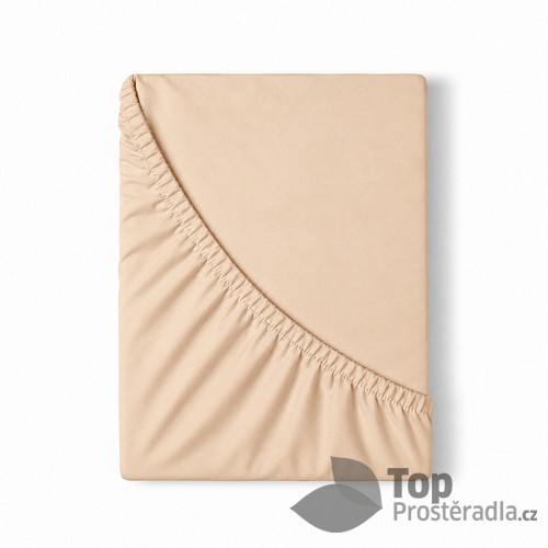 Jersey prostěradlo s lycrou DeLuxe 160x200 Lososové
