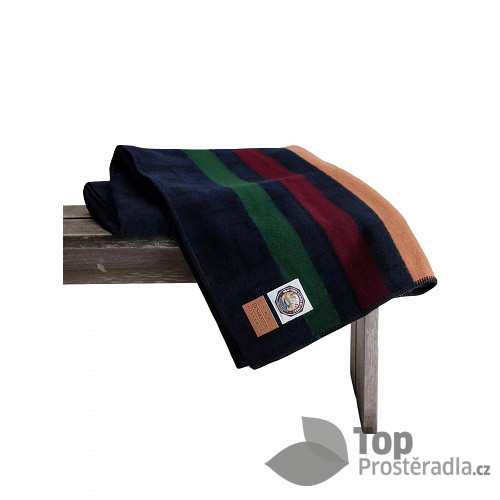 Vlněná deka TOMMY HILFIGER 160x198 DW5 BLUE