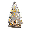 Solight LED dřevěný vánoční stromek s dekoracemi, 23x LED, přírodní barva, 64cm, 2x AA