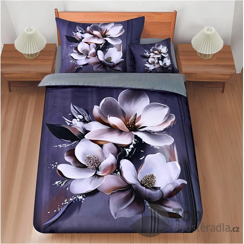 Třídílná sada 3D povlečení 140x200+70x90+45x45 Kouzlo magnolií