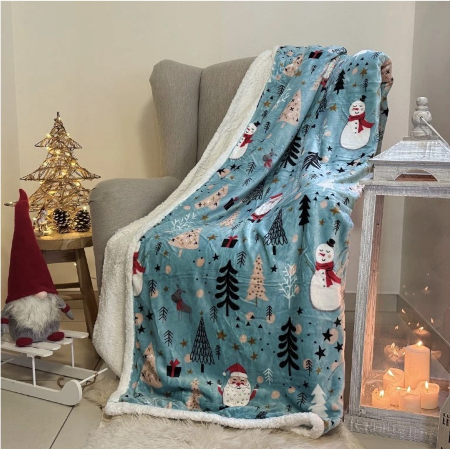 Deka beránek PICTURES 150x200 Zimní čas