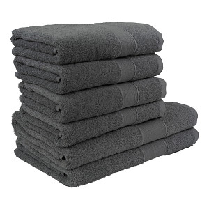 Set ručníků a osušek AURA COLLECTION 6 kusů - Tmavě šedá