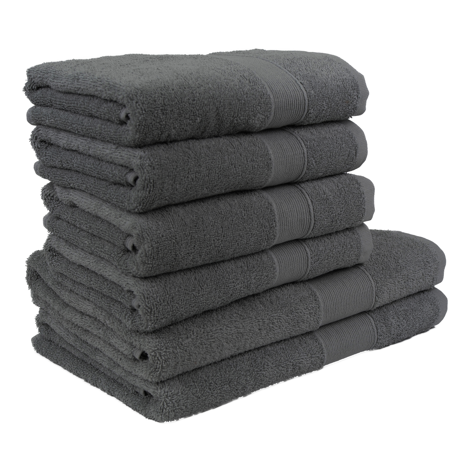 TOP Set ručníků a osušek AURA COLLECTION 6 kusů - Tmavě šedá