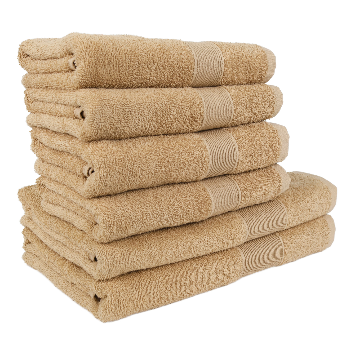 TOP Set ručníků a osušek AURA COLLECTION 6 kusů - Béžová