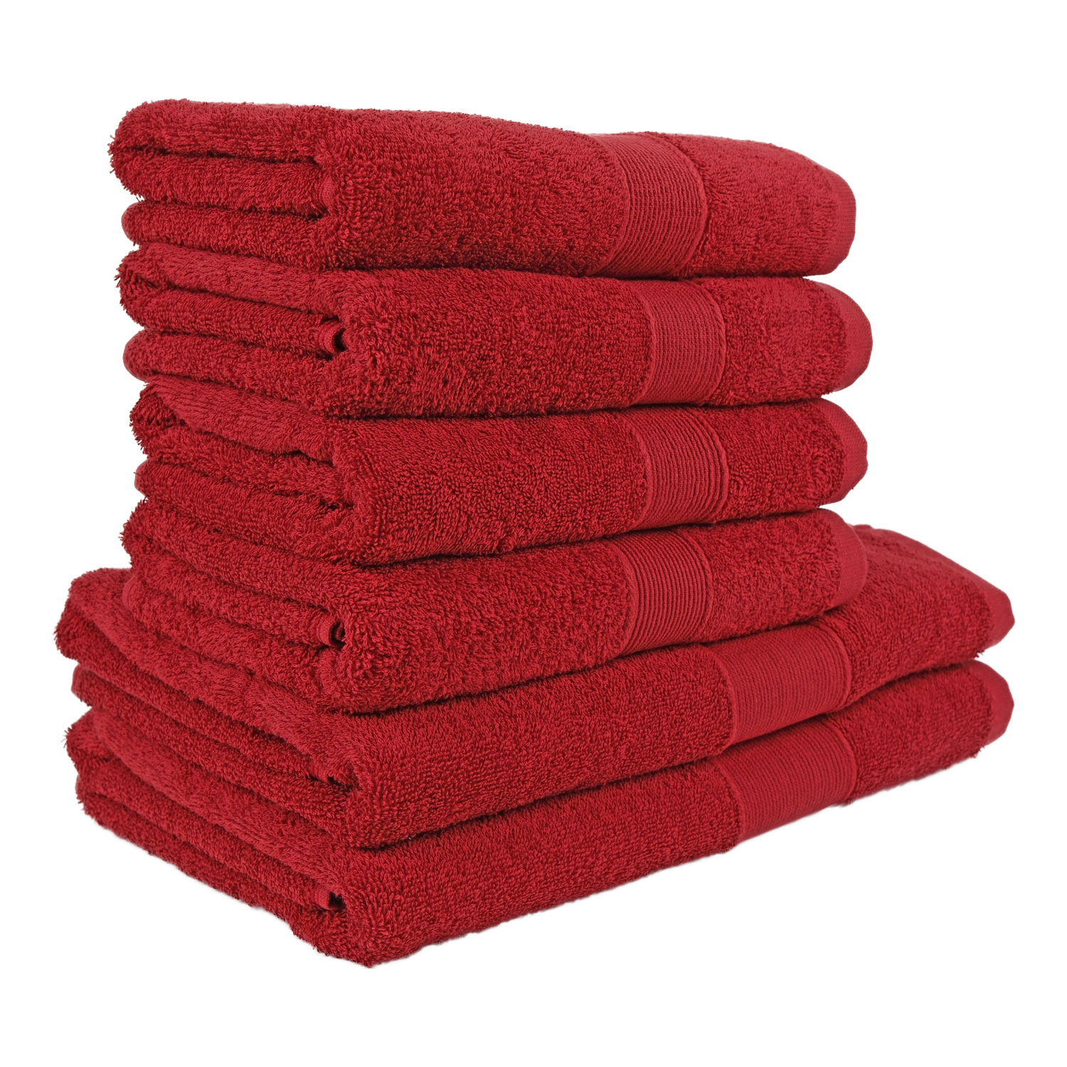 TOP Set ručníků a osušek AURA COLLECTION 6 kusů - Červená