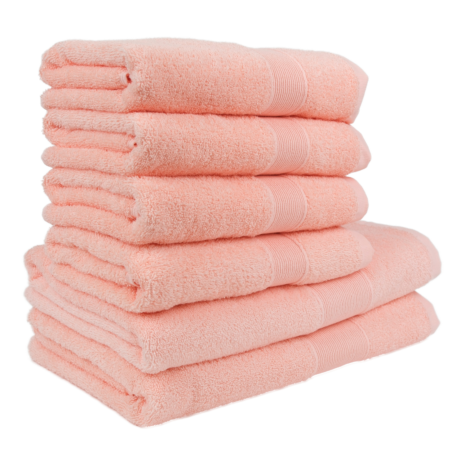 TOP Set ručníků a osušek AURA COLLECTION 6 kusů - Broskvová