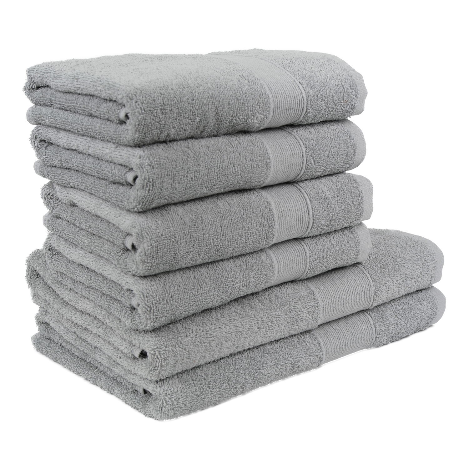 TOP Set ručníků a osušek AURA COLLECTION 6 kusů - Světle šedá