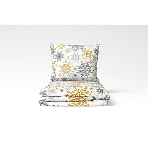 Bavlněné povlečení WINTER COLLECTION 140x200+70x90 Magic white