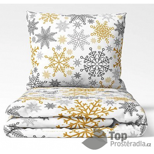 Bavlněné povlečení WINTER COLLECTION 140x200+70x90 Magic white