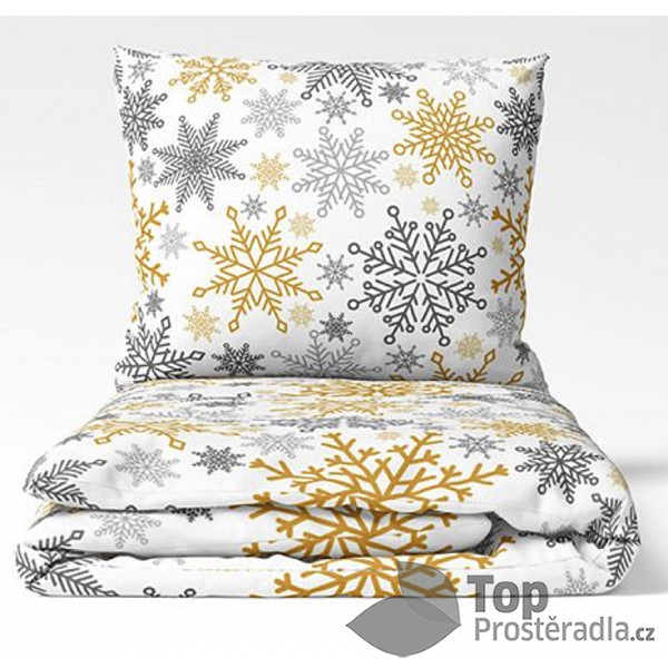 TOP Bavlněné povlečení WINTER COLLECTION 140x200+70x90 Magic white