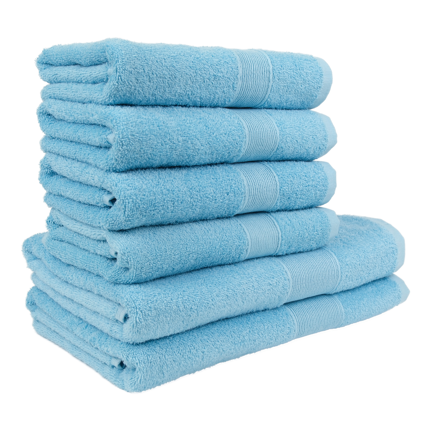 TOP Set ručníků a osušek AURA COLLECTION 6 kusů - Světle modrá