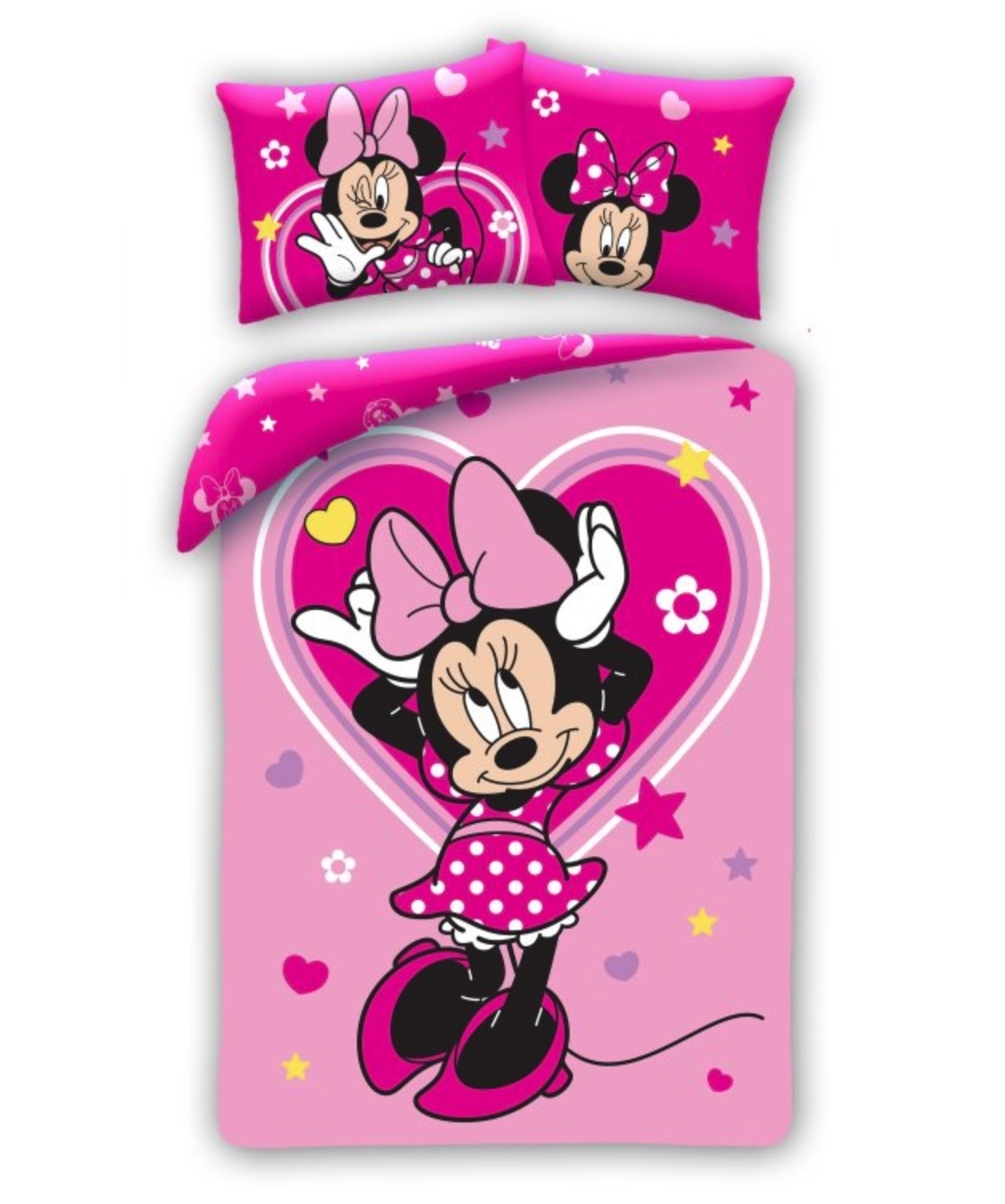 Bavlněné povlečení 140x200+70x90 Minnie Pink