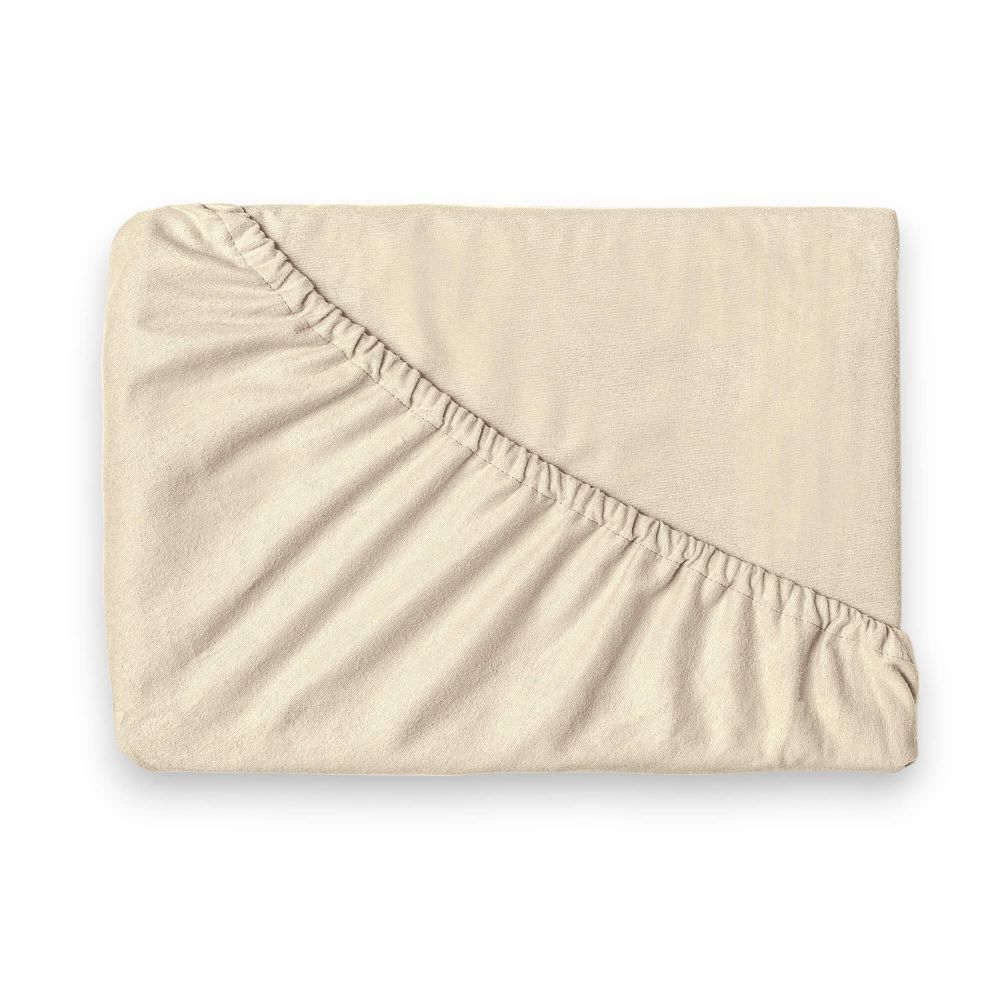 Flanelové napínací prostěradlo 100x200 Světle béžové