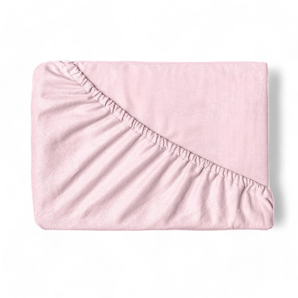 Flanelové napínací prostěradlo 100x200 Světle růžové