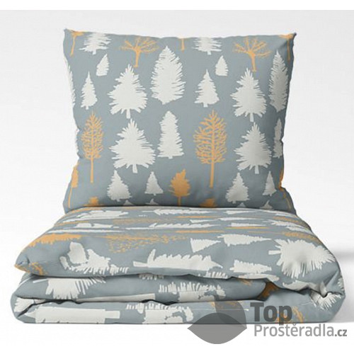Bavlněné povlečení WINTER COLLECTION 140x200+70x90 Les