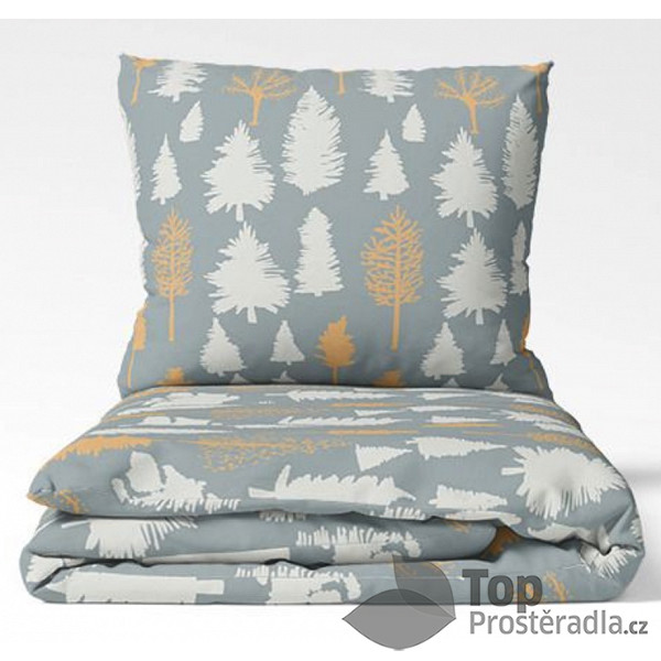 TOP Bavlněné povlečení WINTER COLLECTION 140x200+70x90 Les
