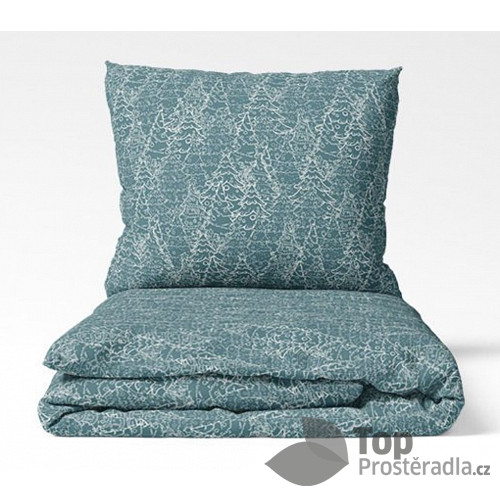 Bavlněné povlečení WINTER COLLECTION 140x200+70x90 Zelený les