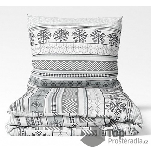 Bavlněné povlečení WINTER COLLECTION 140x200+70x90 Nord flake