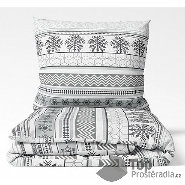 TOP Bavlněné povlečení WINTER COLLECTION 140x200+70x90 Nord flake
