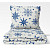 Bavlněné povlečení WINTER COLLECTION 140x200+70x90 Modré vločky