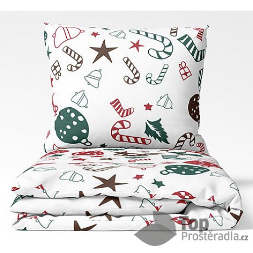 Bavlněné povlečení WINTER COLLECTION 140x200+70x90 Radosti