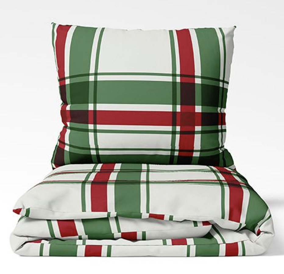 TOP Bavlněné povlečení WINTER COLLECTION 140x200+70x90 Zelené karo