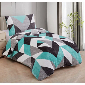 Mikroplyšové povlečení Premium 140x200+70x90 Zigo tyrkysový