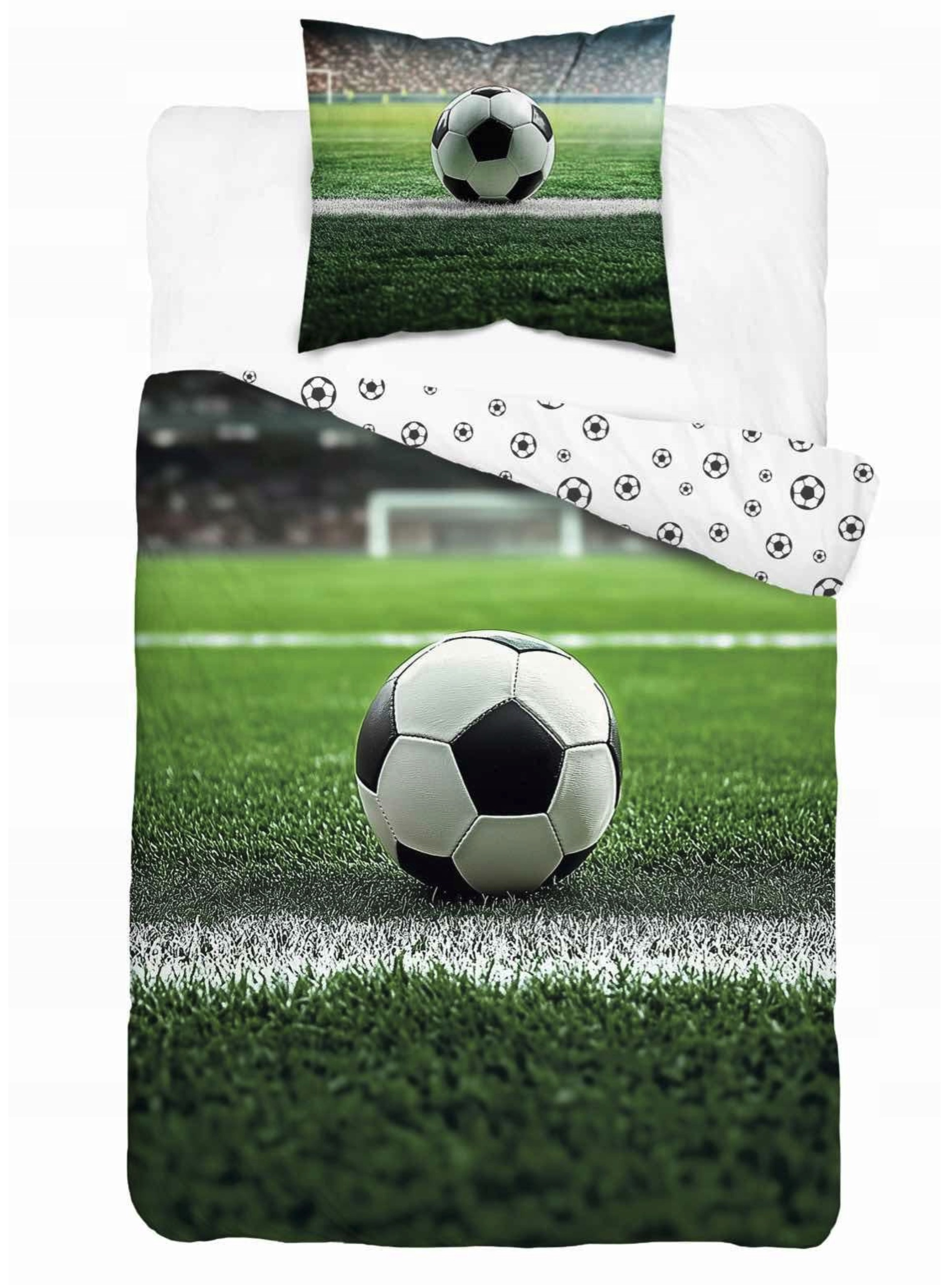 Bavlněné povlečení 140x200+70x80 Fotbalový míč na hřišti