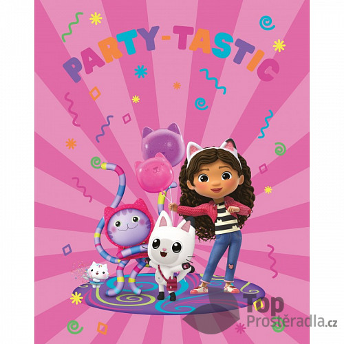 Mikroplyšová deka 120x170 Gábin kouzelný domek Partytastic
