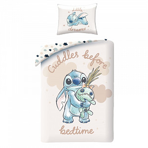 Bavlněné povlečení 140x200+70x90 Lilo & Stitch brown