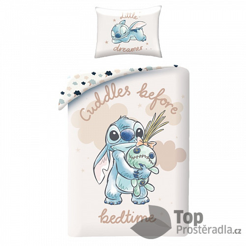Bavlněné povlečení 140x200+70x90 Lilo & Stitch brown