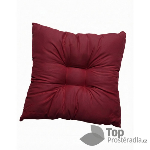 Sedák UniSoft s provázky 40x40 Vínový