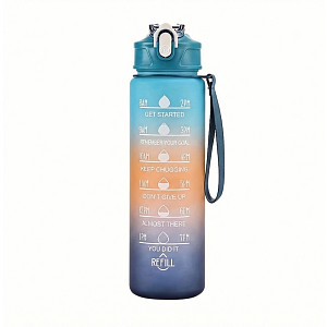 Láhev na vodu s denním pitným režimem 700 ml multicolor