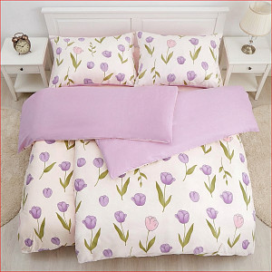 Výhodná sada na dvě lůžka Basic Line 140x200+70x90 Tulipány