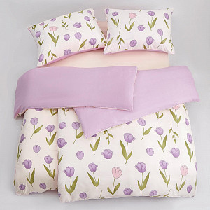 Výhodná sada na dvě lůžka Basic Line 140x200+70x90 Tulipány