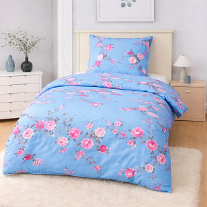Bavlněné povlečení 140x200+70x90 Rose blue