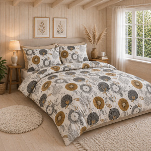 Bavlněné povlečení DELUXE 140x200+70x90 Přírodní elegance